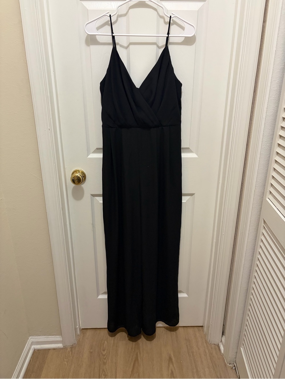 Amazon Black Spaghetti-Strap V-Neck Jumpsuit
